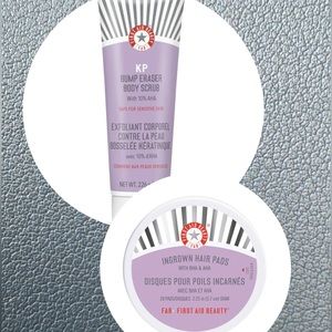 First Aid Beauty KP Bump Eraser Body Scrub & ingrown hair pads